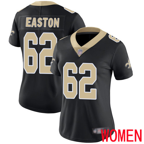 New Orleans Saints Limited Black Women Nick Easton Home Jersey NFL Football 62 Vapor Untouchable Jersey